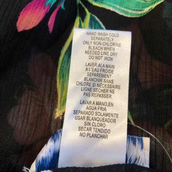 Tommy Bahama Fleur De Flora Ruffle Tunic size L - Picture 6 of 7